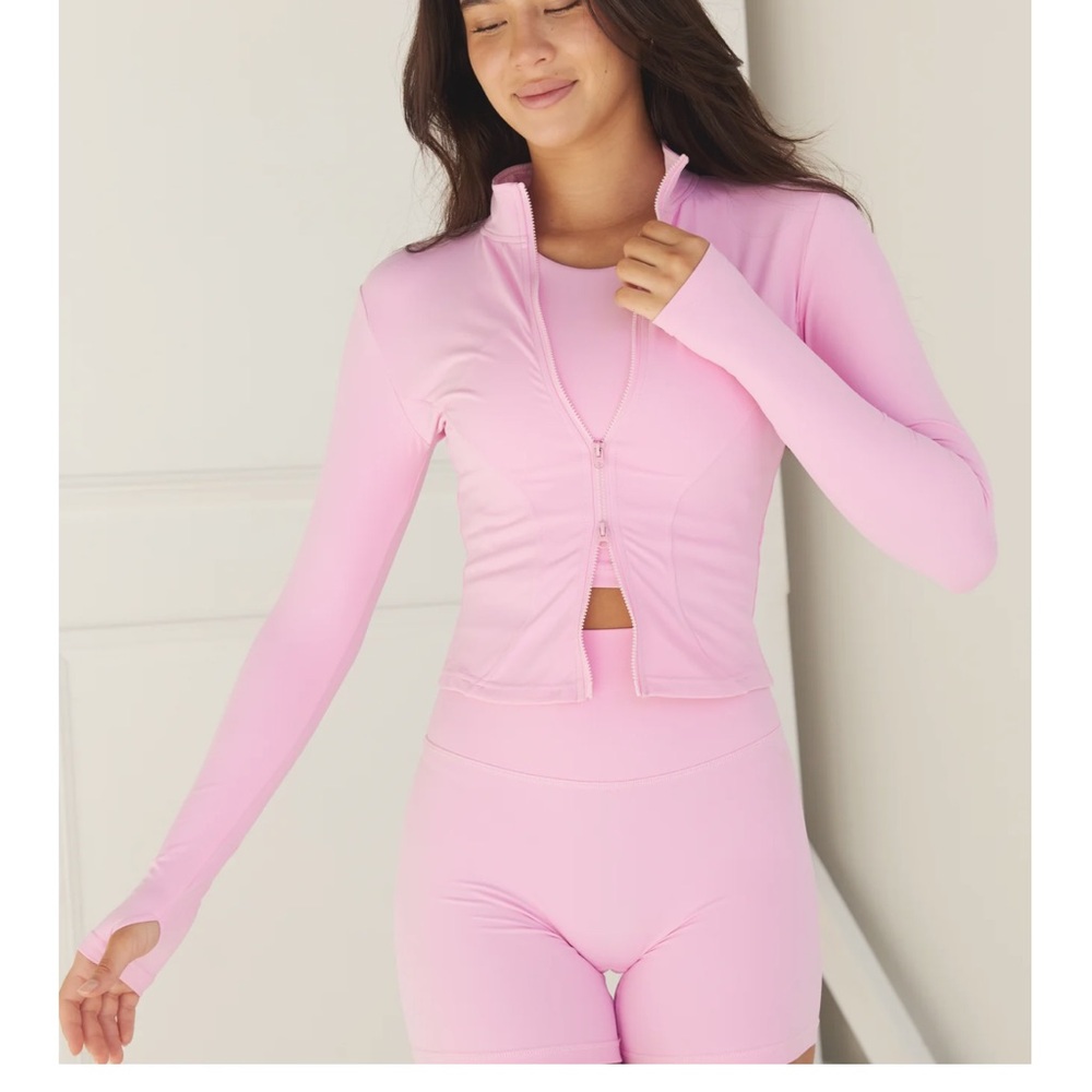 Astoria ~ LUXE BALANCE Zip Up Jacket - Candy Pink (M)